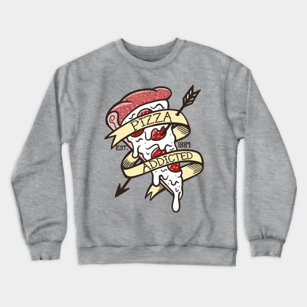 Pizza addicted Crewneck Sweatshirt by NemiMakeit